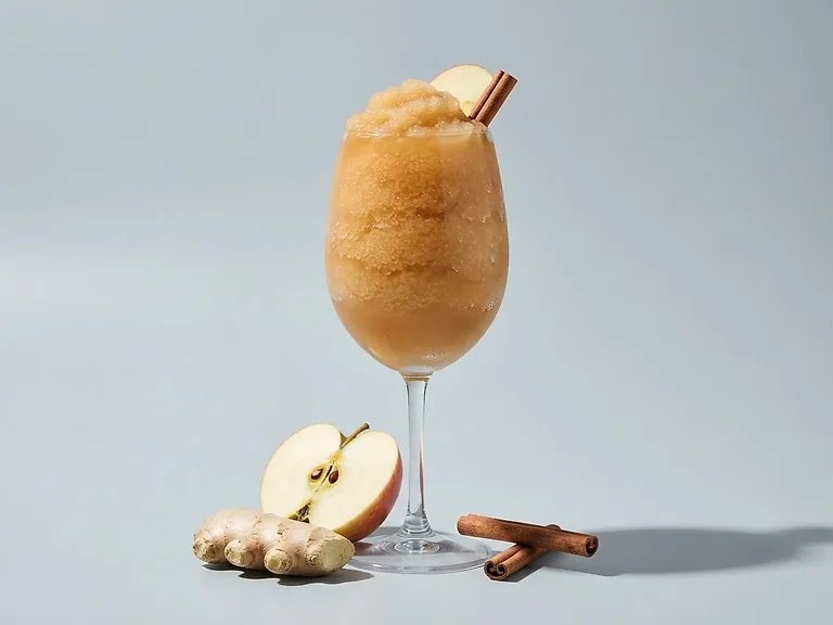 Apfel-Ingwer-Punsch mit Bourbon im Glas, Kategorie Mit Alkohol