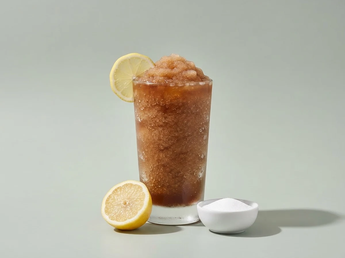 Diät-Limonade mit Erythrit im Glas, Kategorie Zuckerfrei