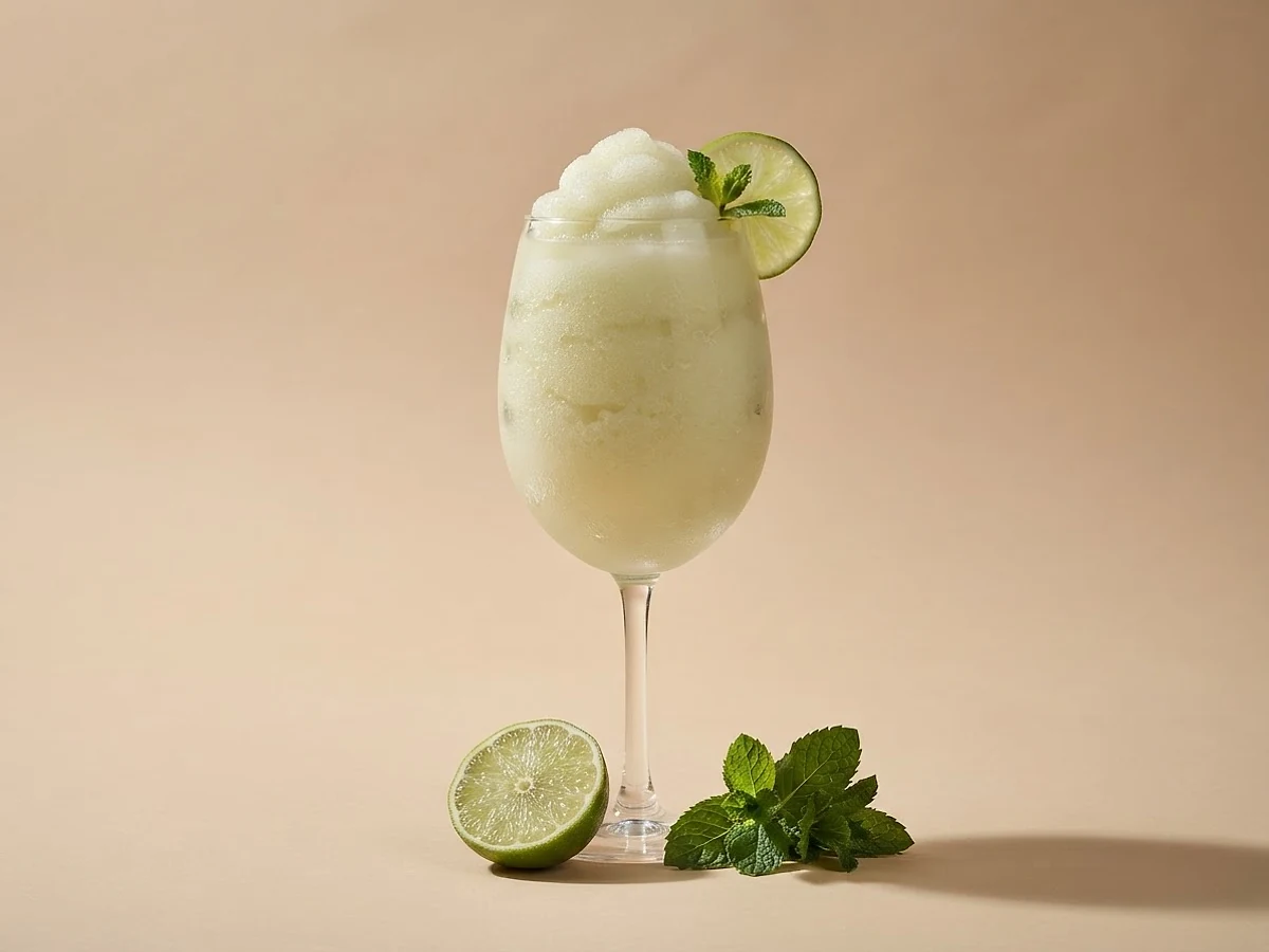 Frozen Hugo Spritz im Glas, Kategorie Mit Alkohol