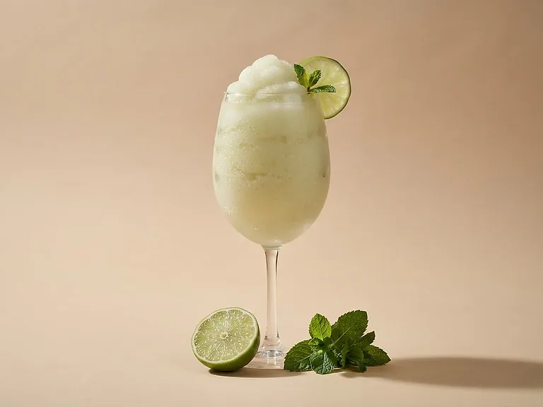 Frozen Hugo Spritz im Glas, Kategorie Mit Alkohol