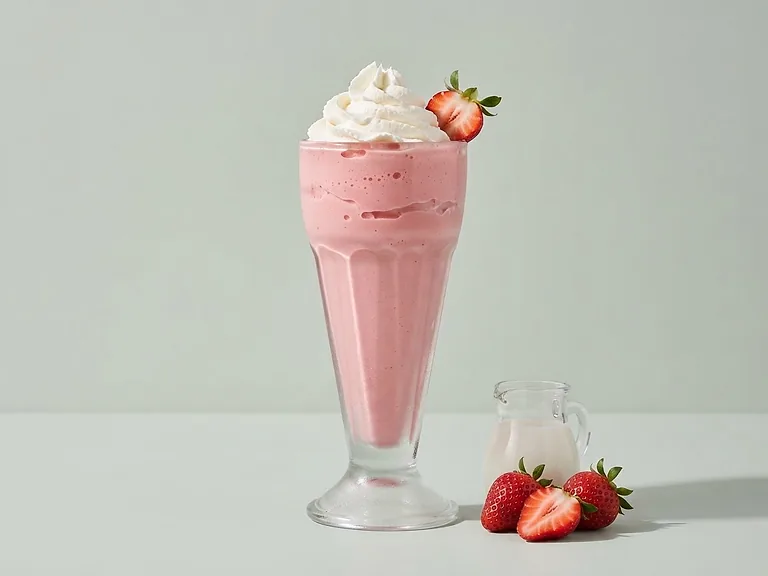 Erdbeer-Milchshake im Glas, Kategorie Cremig