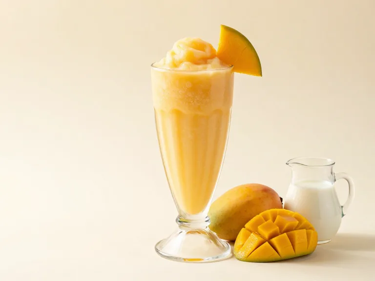 Mango-Milchshake im Glas, Kategorie Cremig