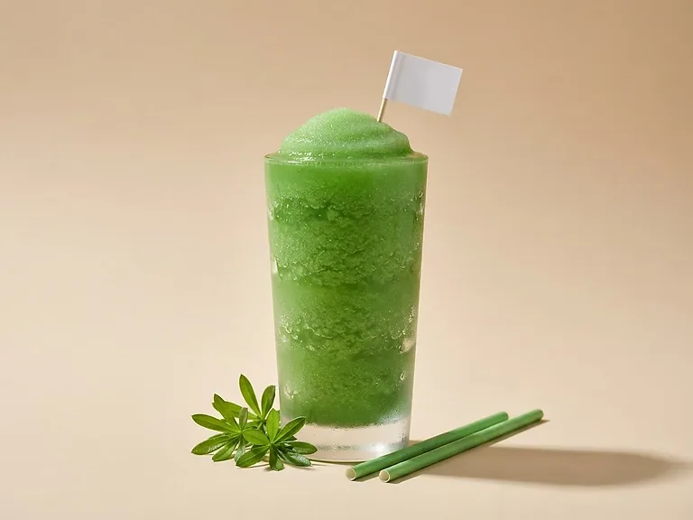 Waldmeister-Slush mit Sirup im Glas, Kategorie Klassiker