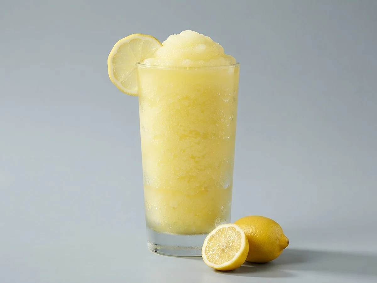 Zitronen-Granita aus frischen Zitronen im Glas, Kategorie Klassiker